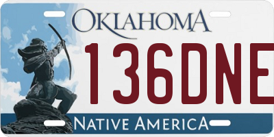 OK license plate 136DNE