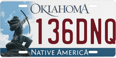 OK license plate 136DNQ