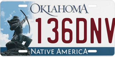 OK license plate 136DNV