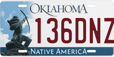 OK license plate 136DNZ
