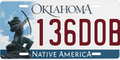 OK license plate 136DOB