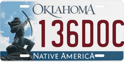 OK license plate 136DOC