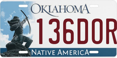 OK license plate 136DOR