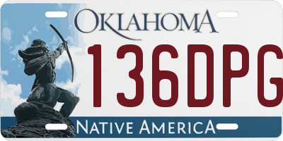 OK license plate 136DPG