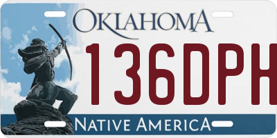 OK license plate 136DPH