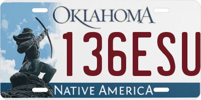 OK license plate 136ESU