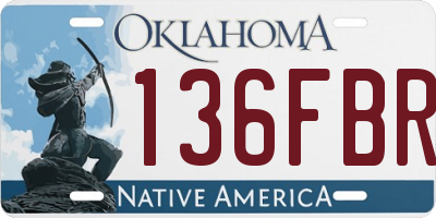 OK license plate 136FBR