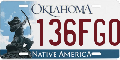 OK license plate 136FGO
