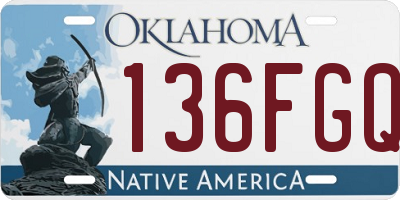 OK license plate 136FGQ