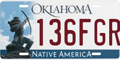 OK license plate 136FGR
