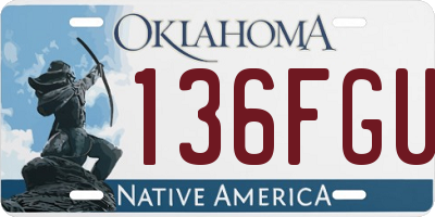 OK license plate 136FGU