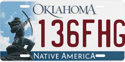 OK license plate 136FHG