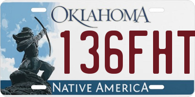 OK license plate 136FHT
