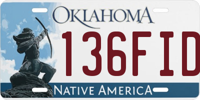 OK license plate 136FID