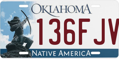 OK license plate 136FJV