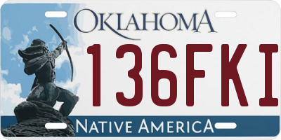 OK license plate 136FKI