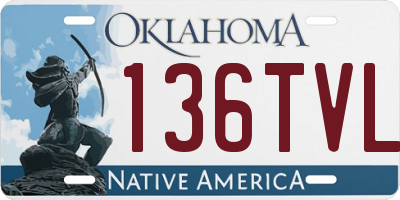 OK license plate 136TVL