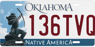 OK license plate 136TVQ