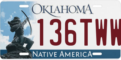 OK license plate 136TWW