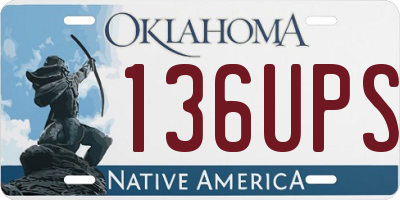OK license plate 136UPS