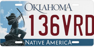OK license plate 136VRD