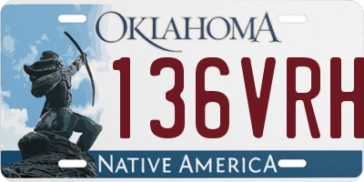 OK license plate 136VRH
