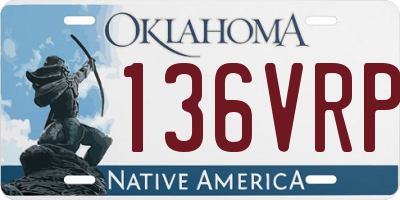OK license plate 136VRP