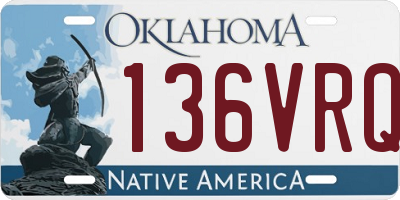 OK license plate 136VRQ