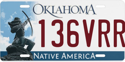 OK license plate 136VRR