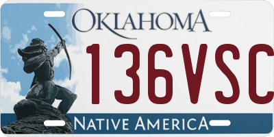 OK license plate 136VSC