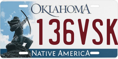 OK license plate 136VSK
