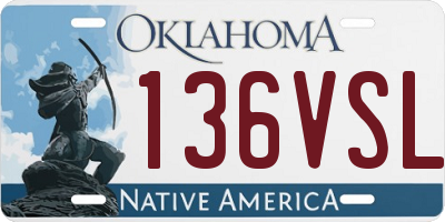 OK license plate 136VSL