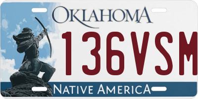 OK license plate 136VSM