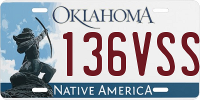 OK license plate 136VSS