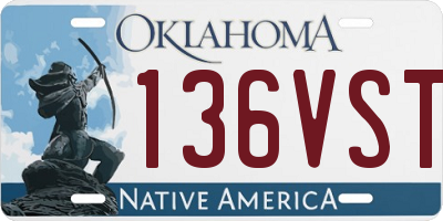 OK license plate 136VST