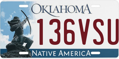 OK license plate 136VSU