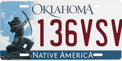 OK license plate 136VSV