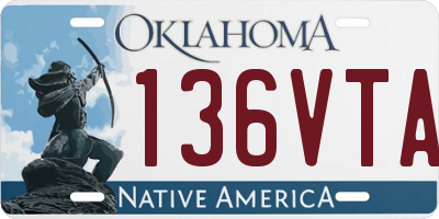 OK license plate 136VTA