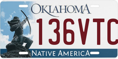 OK license plate 136VTC