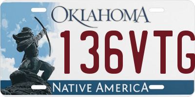 OK license plate 136VTG