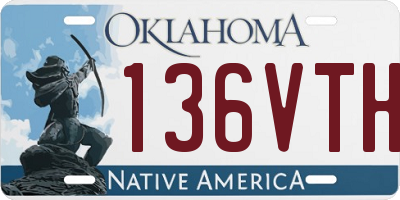 OK license plate 136VTH