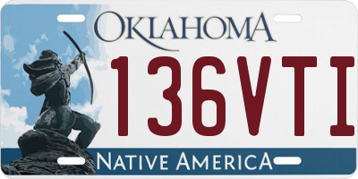 OK license plate 136VTI