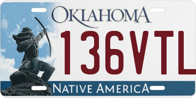 OK license plate 136VTL