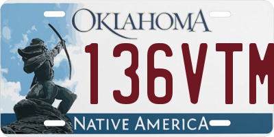 OK license plate 136VTM