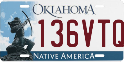 OK license plate 136VTQ