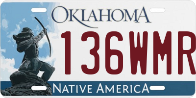 OK license plate 136WMR