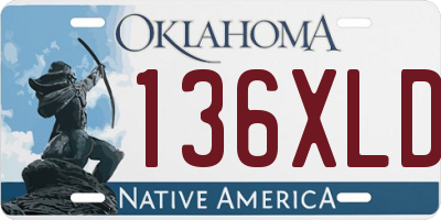 OK license plate 136XLD