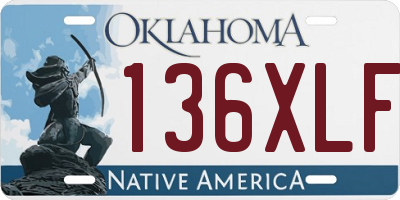 OK license plate 136XLF