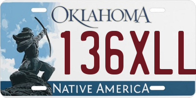 OK license plate 136XLL