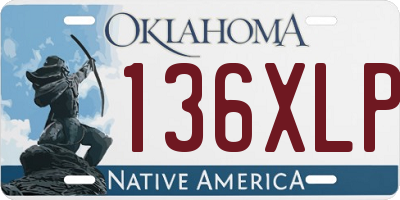 OK license plate 136XLP